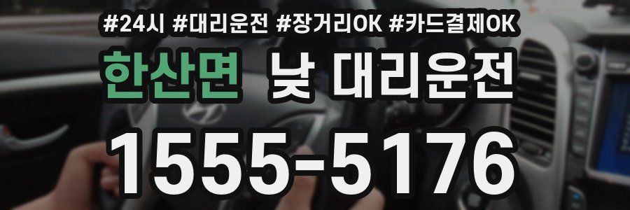 한산면 낮 대리운전