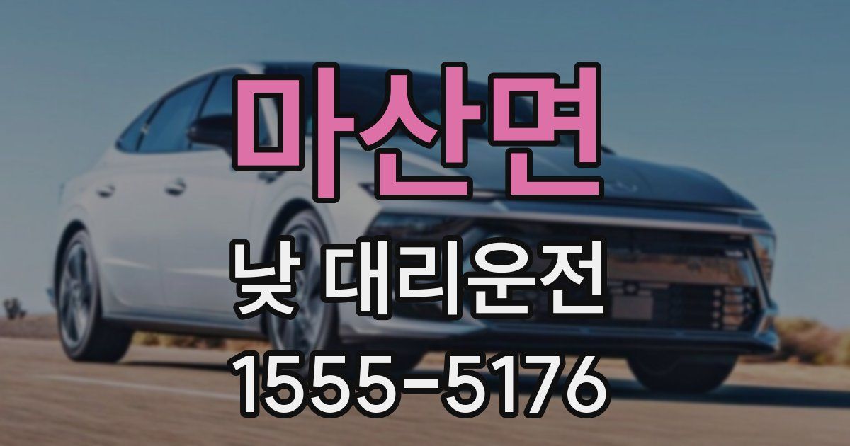 마산면 낮 대리운전