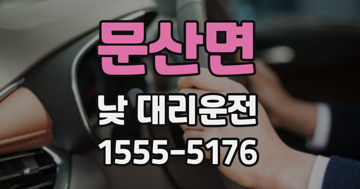 문산면 낮 대리운전