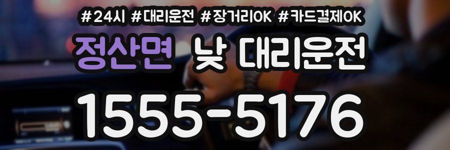 정산면 낮 대리운전