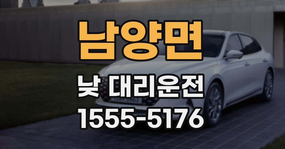 남양면 낮 대리운전