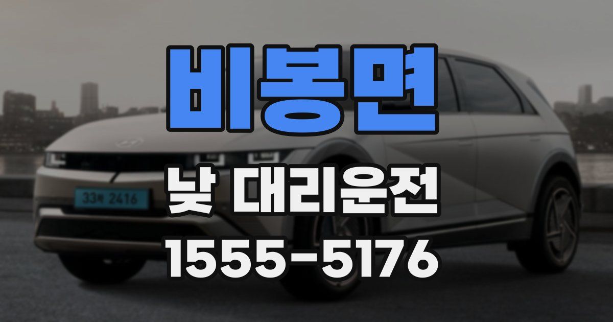 비봉면 낮 대리운전