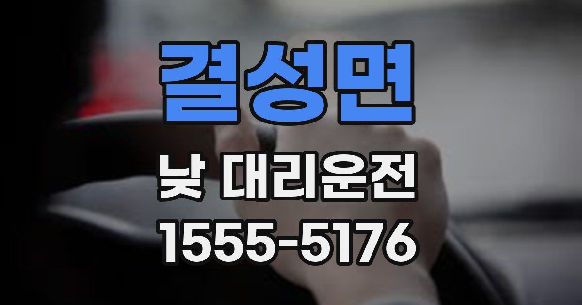 결성면 낮 대리운전