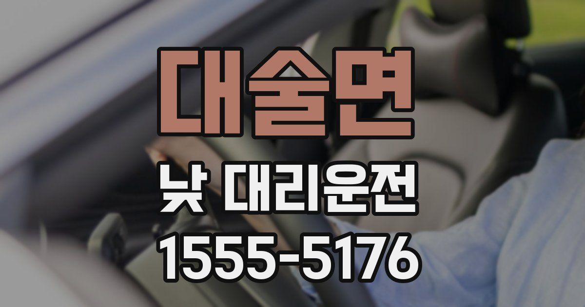 대술면 낮 대리운전