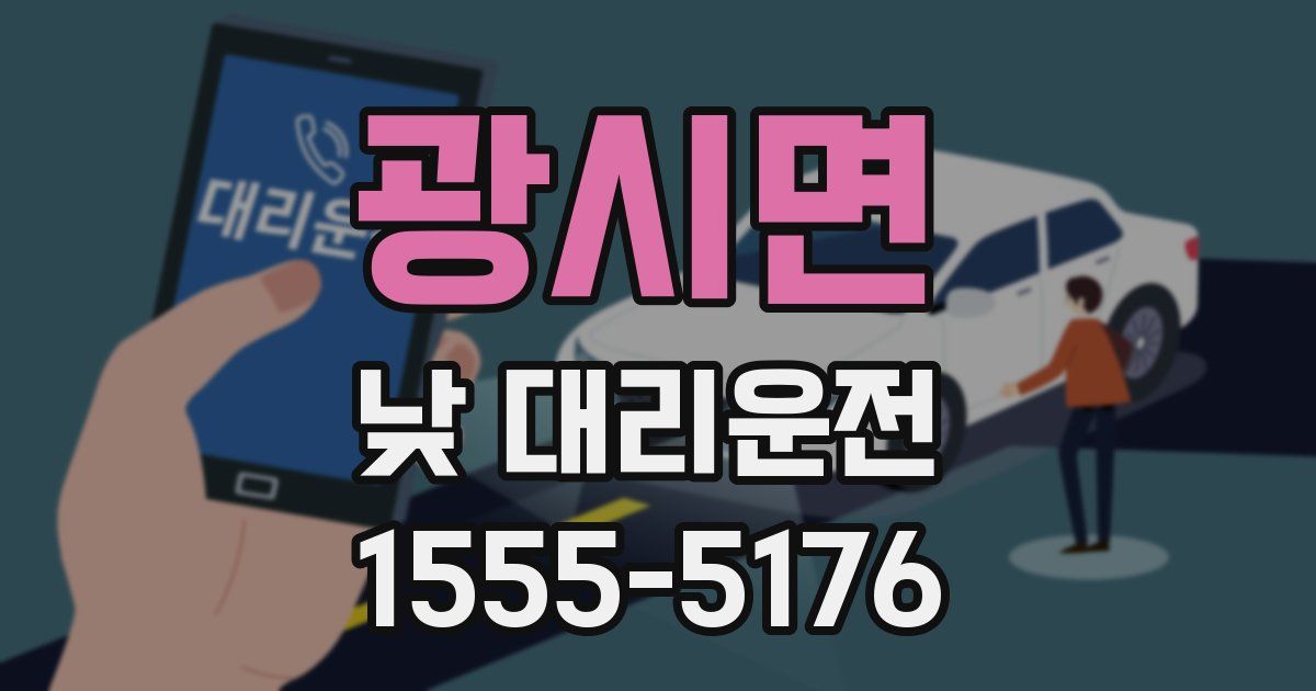 광시면 낮 대리운전
