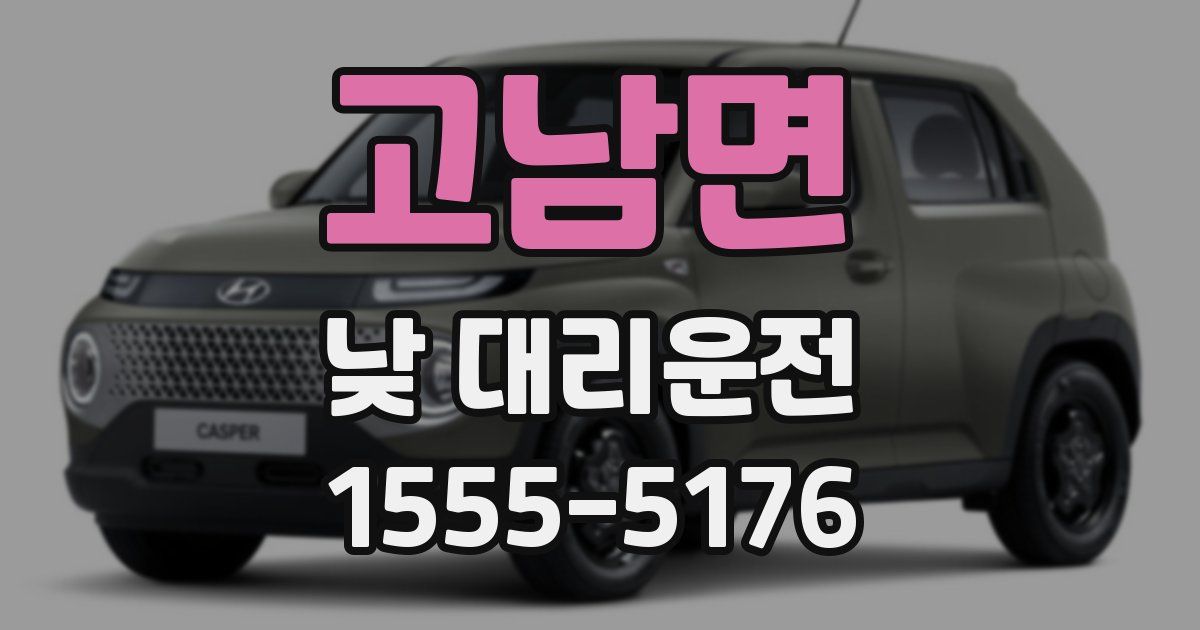 고남면 낮 대리운전