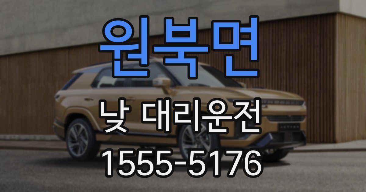 원북면 낮 대리운전