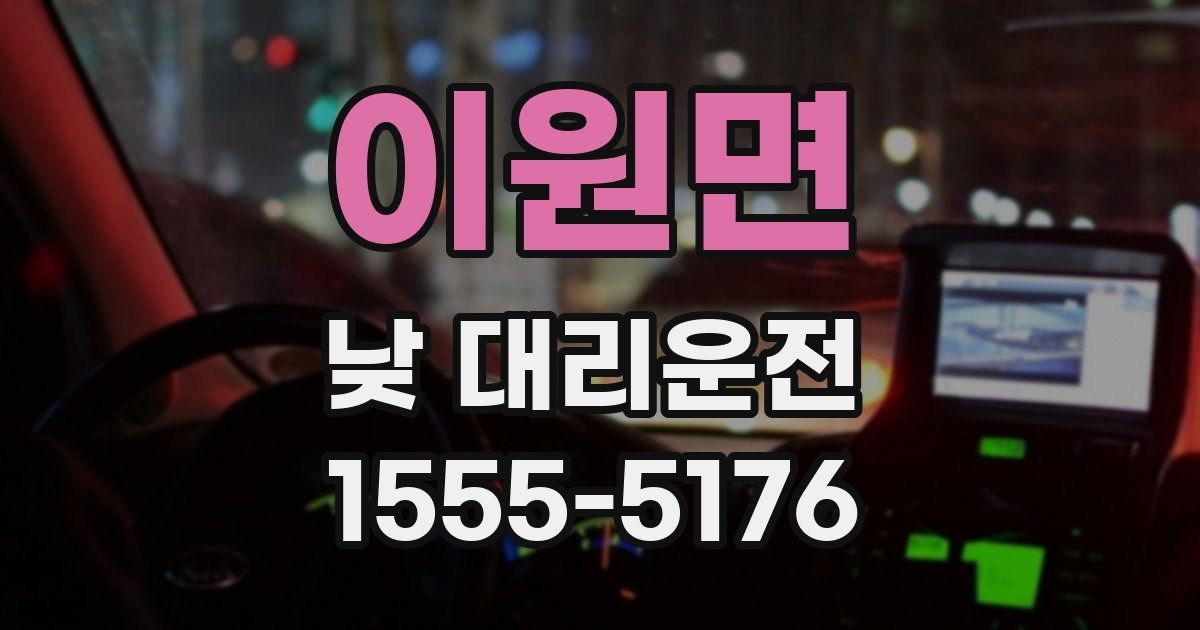 이원면 낮 대리운전