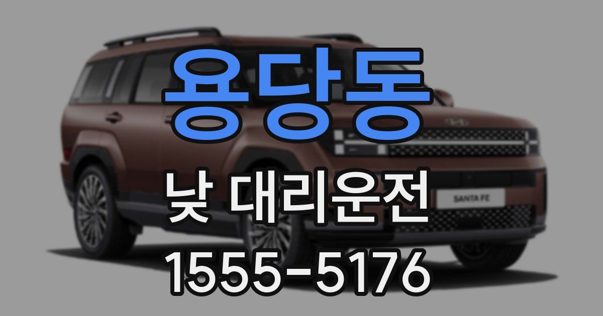 용당동 낮 대리운전