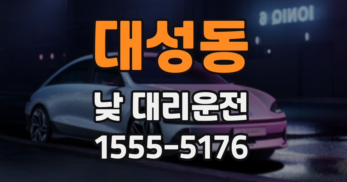 대성동 낮 대리운전