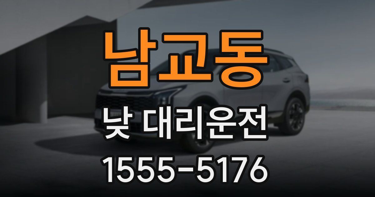 남교동 낮 대리운전