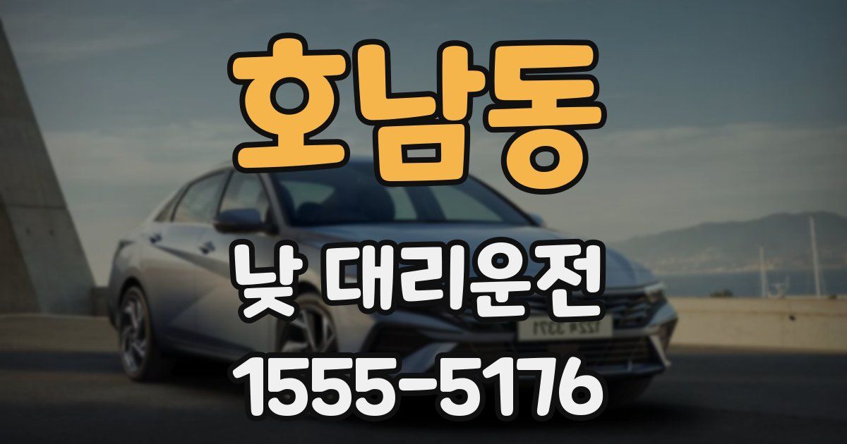 호남동 낮 대리운전