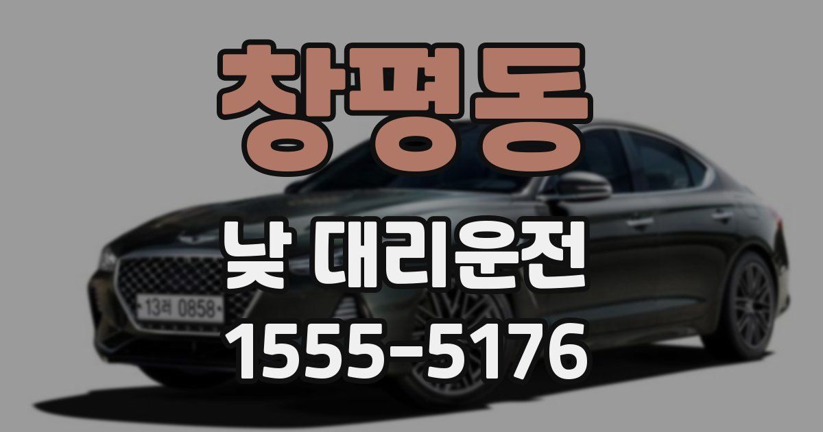 창평동 낮 대리운전