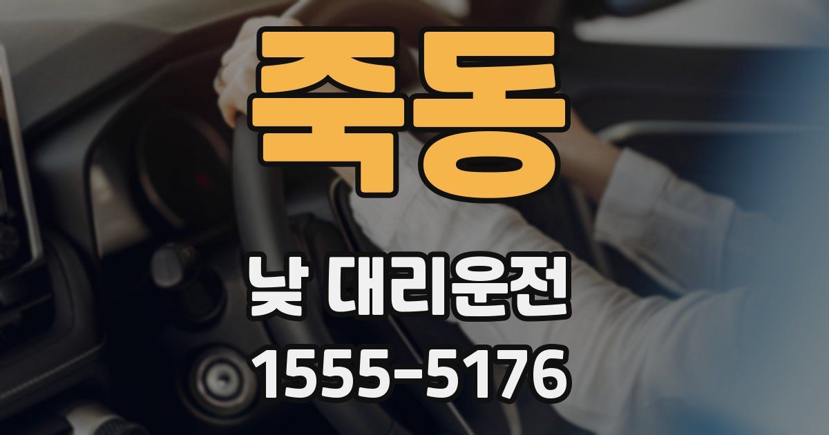 죽동 낮 대리운전