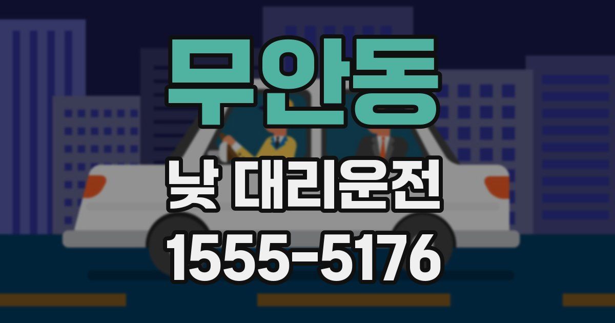 무안동 낮 대리운전