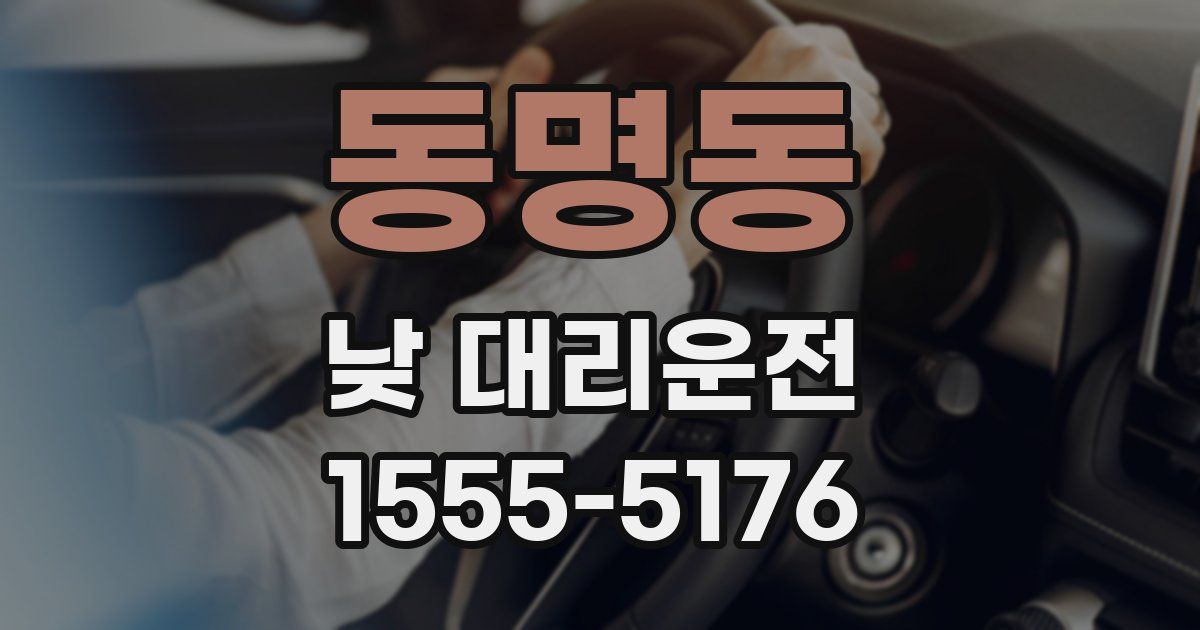 동명동 낮 대리운전