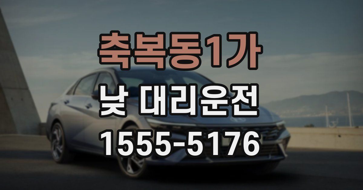 축복동1가 낮 대리운전