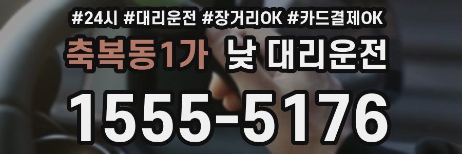 축복동1가 낮 대리운전