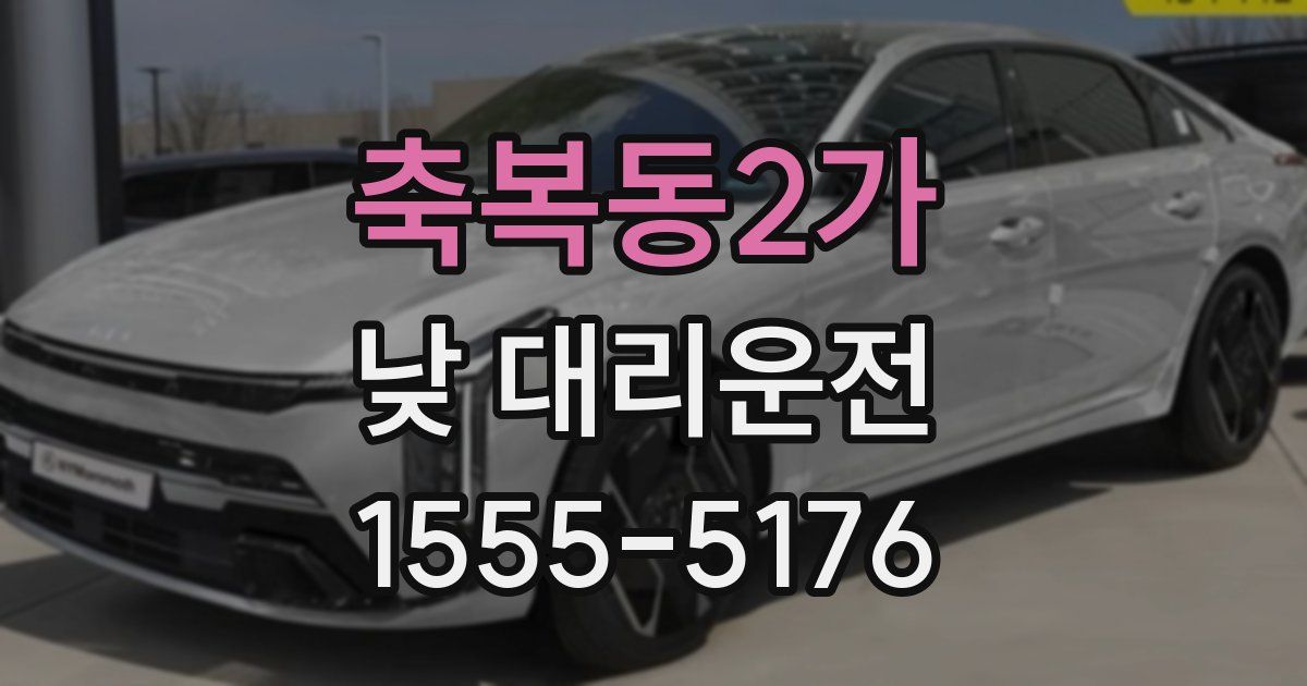축복동2가 낮 대리운전