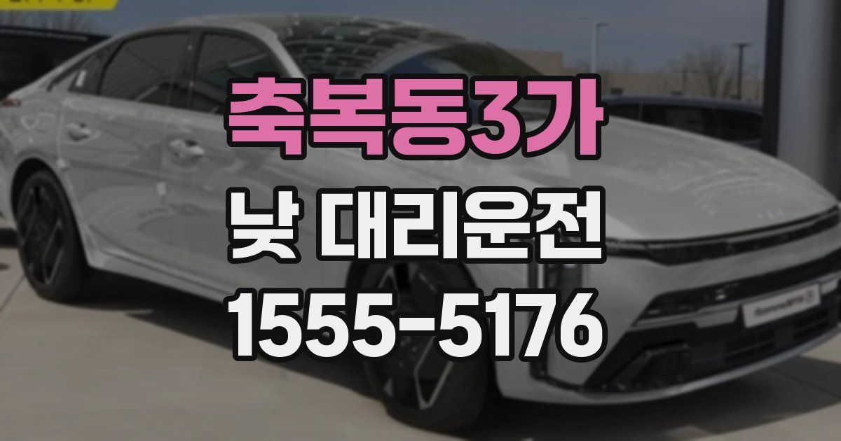 축복동3가 낮 대리운전