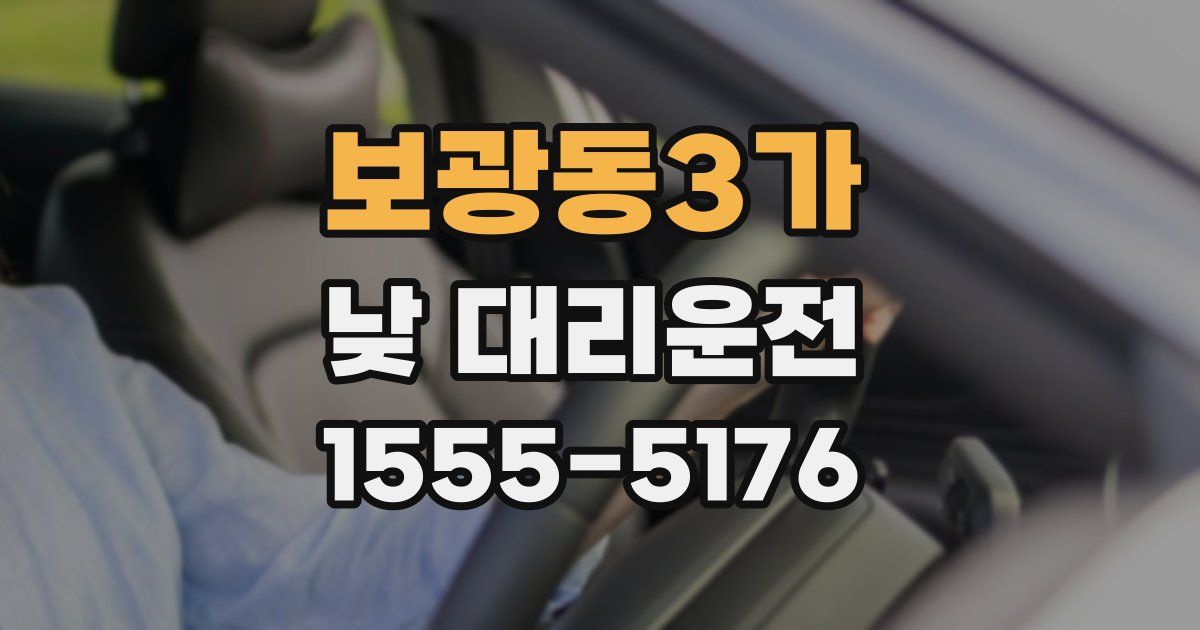 보광동3가 낮 대리운전