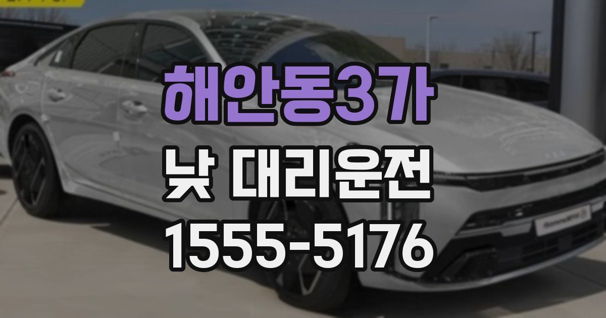 해안동3가 낮 대리운전