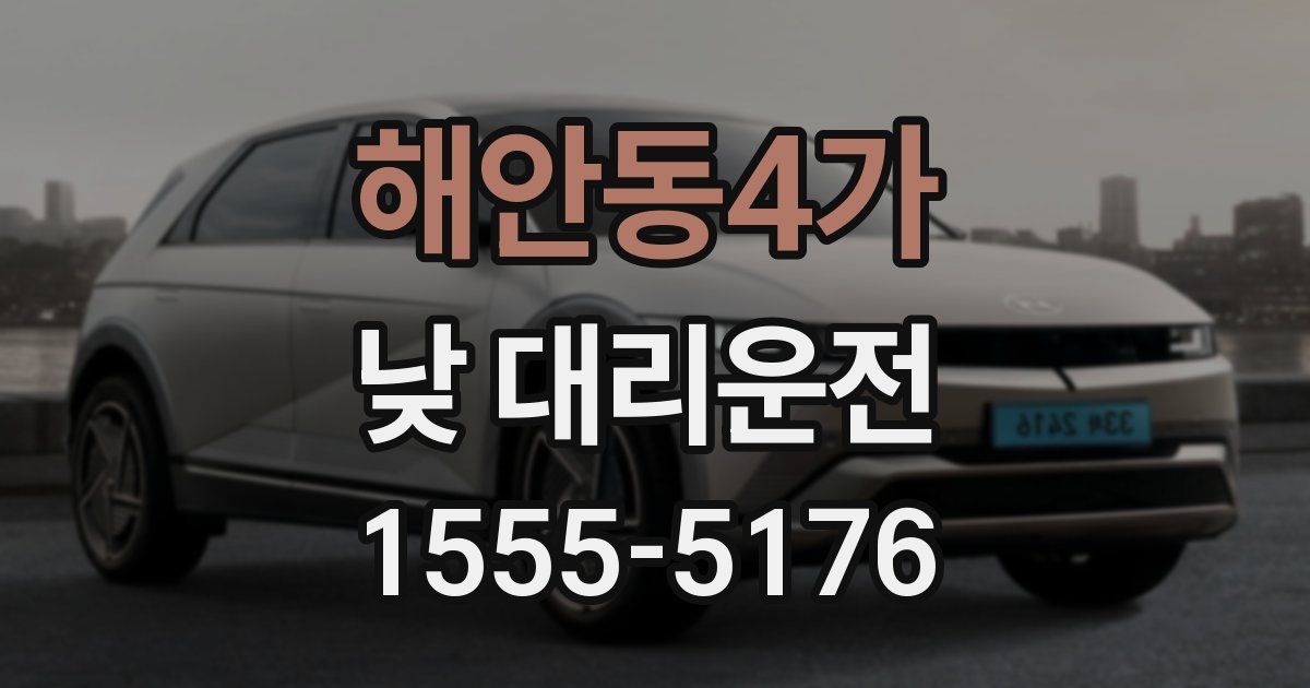 해안동4가 낮 대리운전