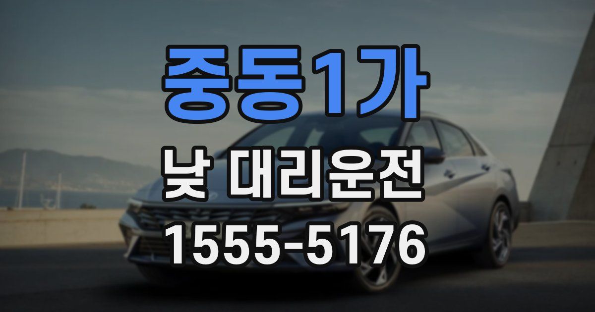 중동1가 낮 대리운전