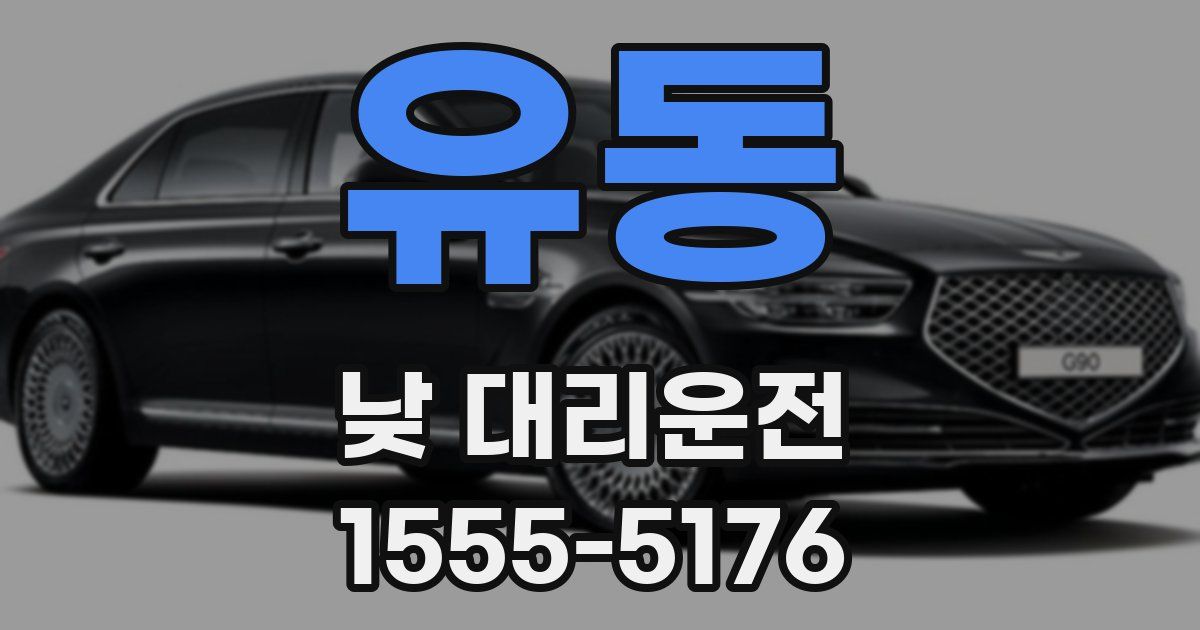 유동 낮 대리운전