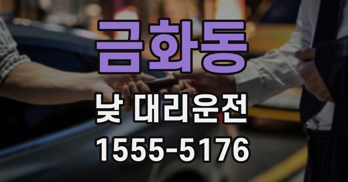 금화동 낮 대리운전