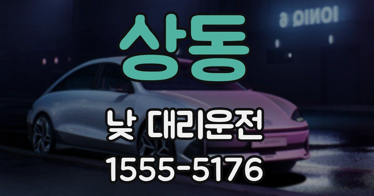 상동 낮 대리운전