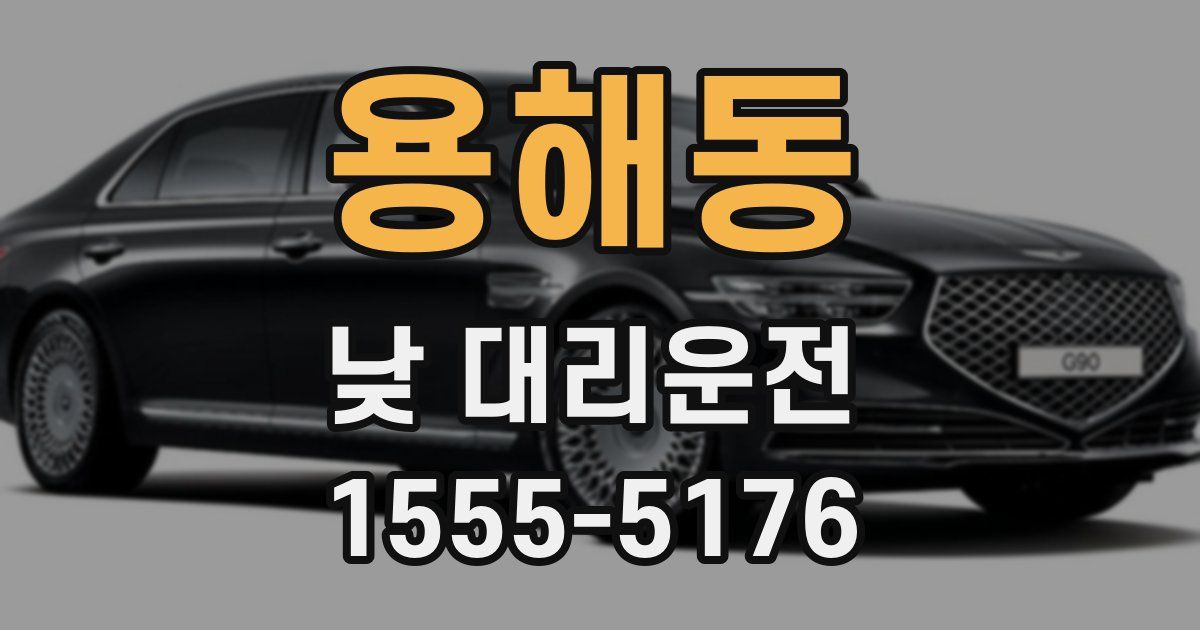 용해동 낮 대리운전