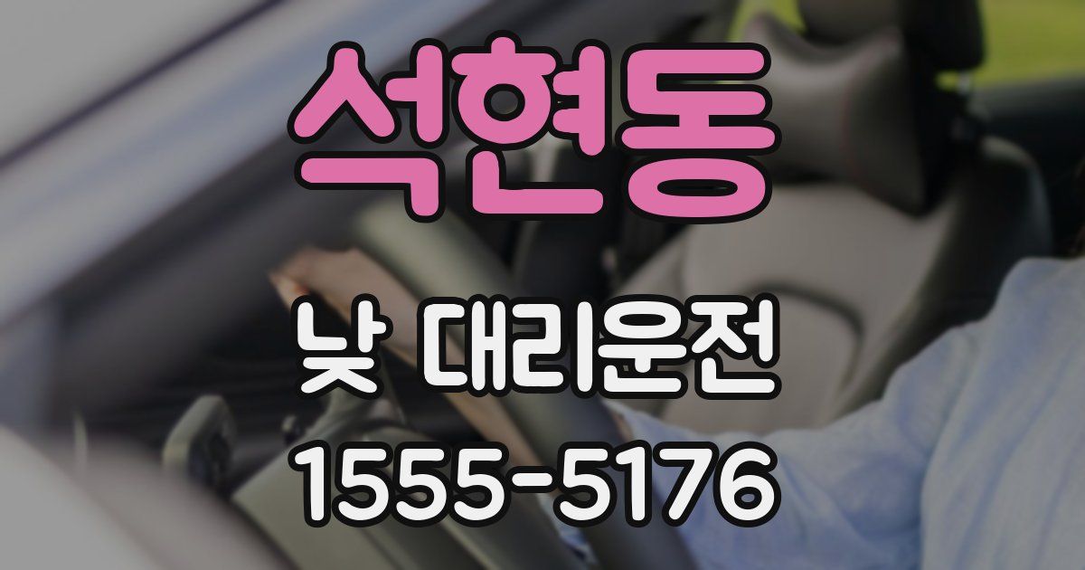 석현동 낮 대리운전
