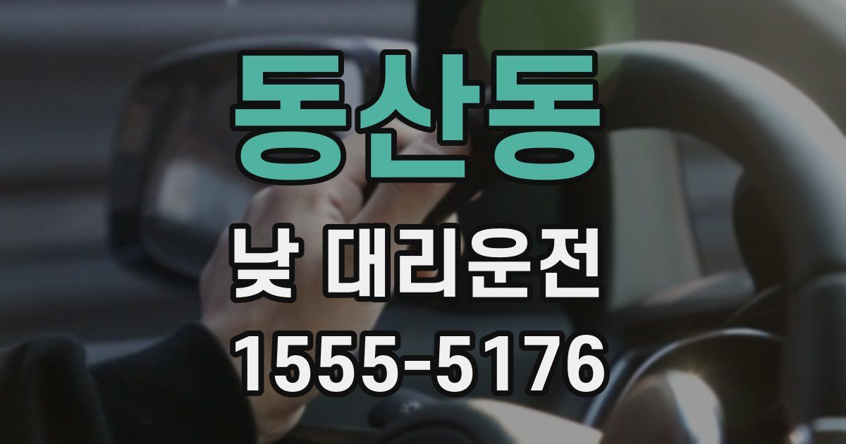 동산동 낮 대리운전