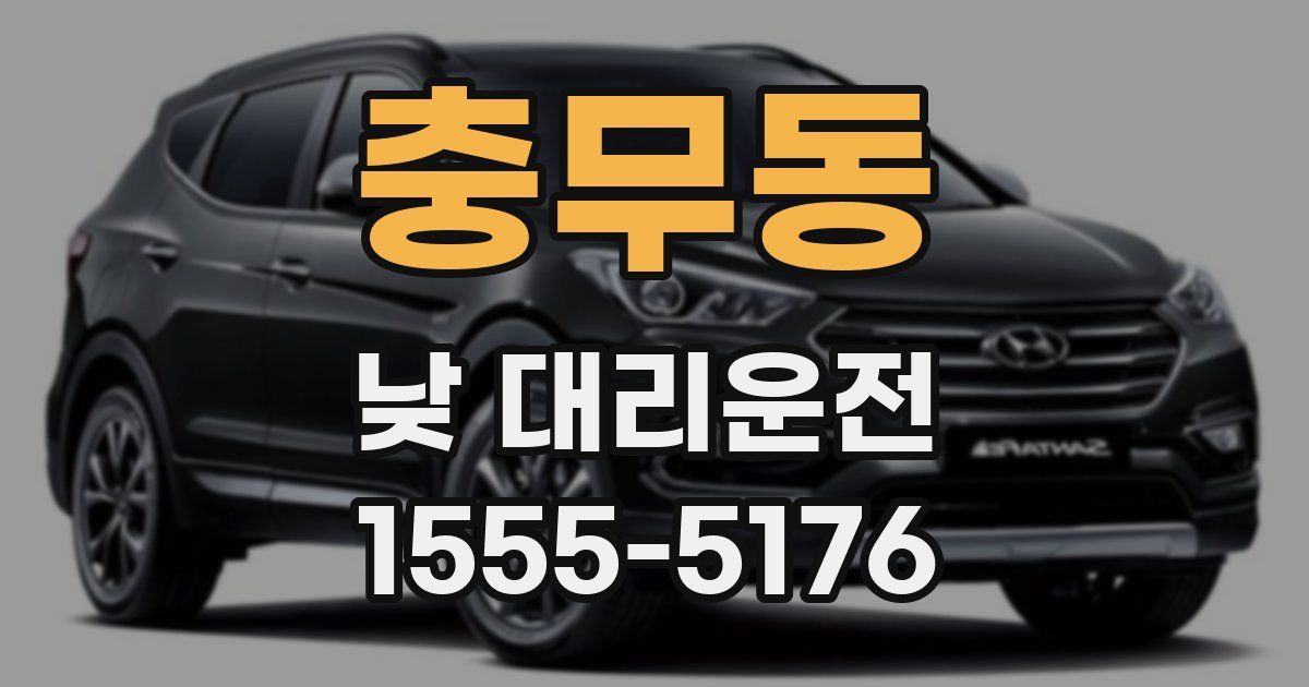 충무동 낮 대리운전