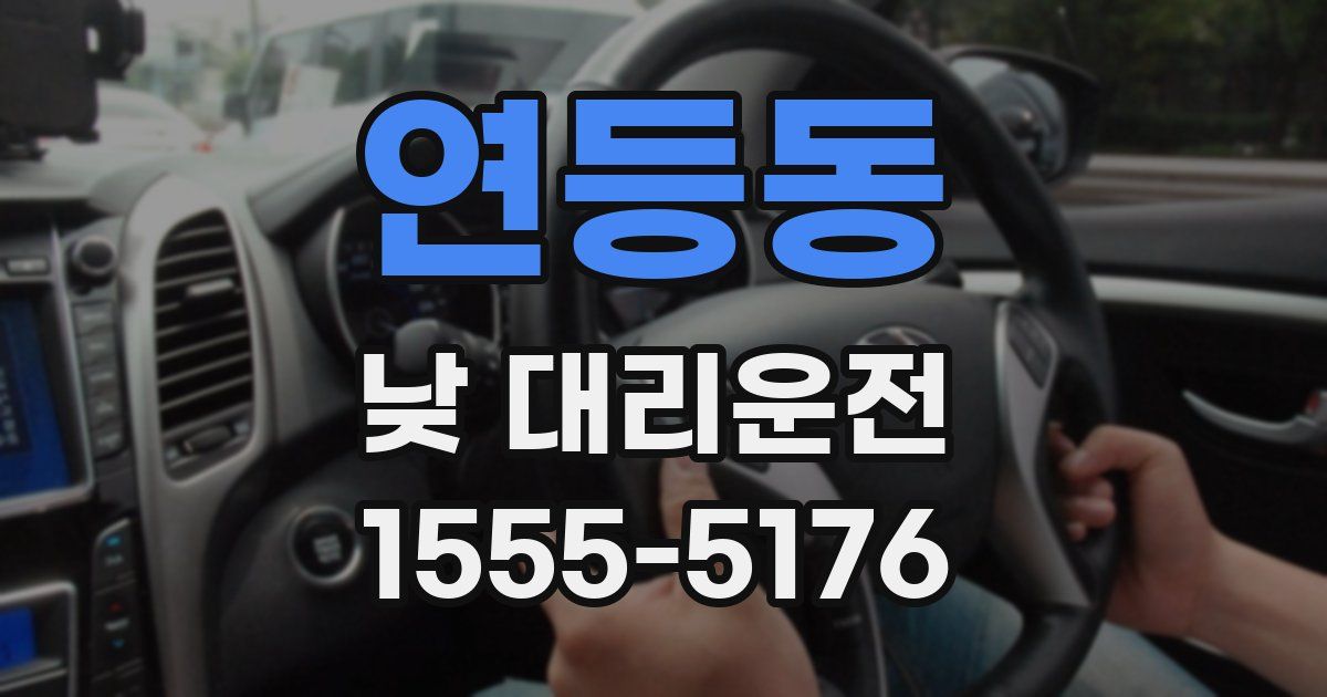 연등동 낮 대리운전