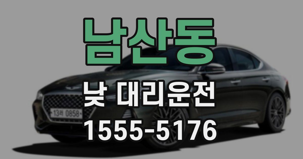 남산동 낮 대리운전