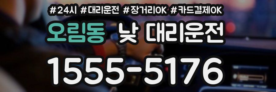 오림동 낮 대리운전