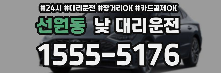 선원동 낮 대리운전