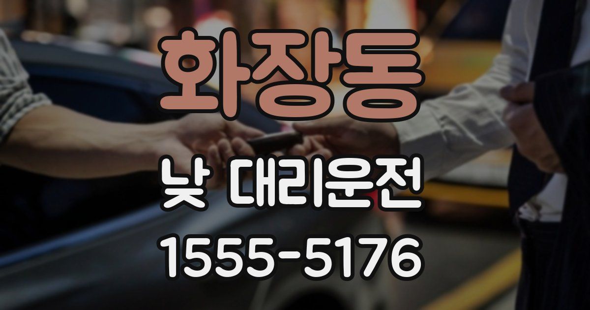 화장동 낮 대리운전