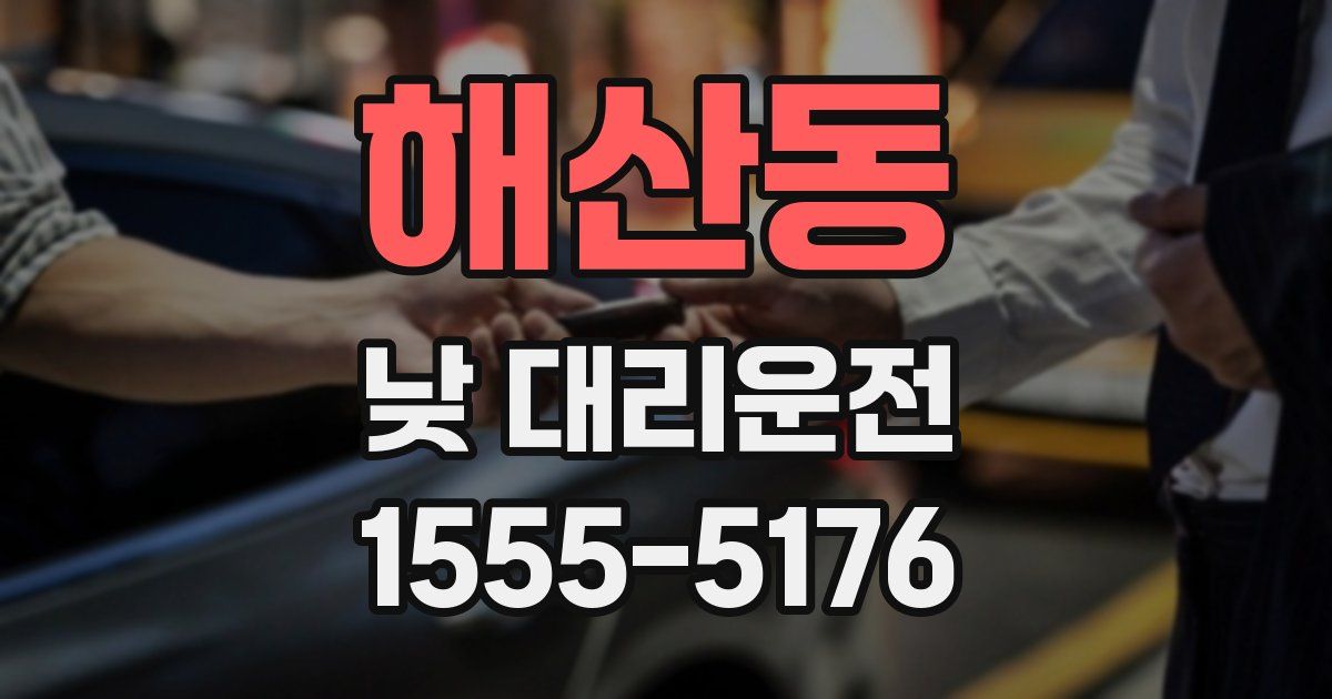 해산동 낮 대리운전