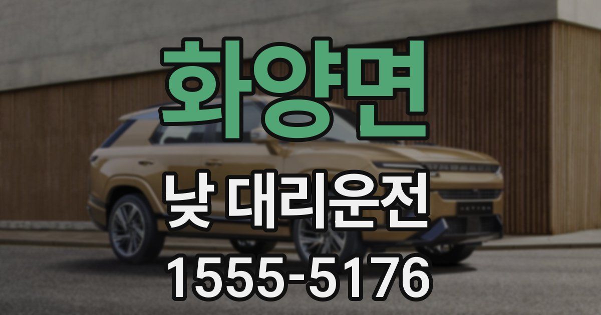 화양면 낮 대리운전