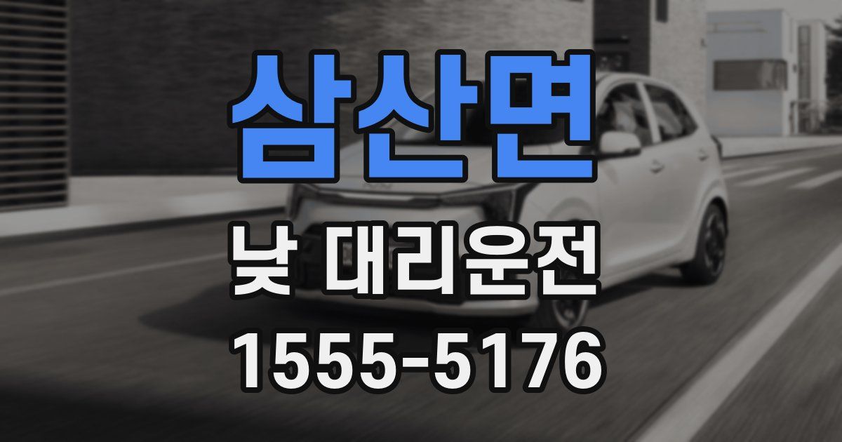 삼산면 낮 대리운전