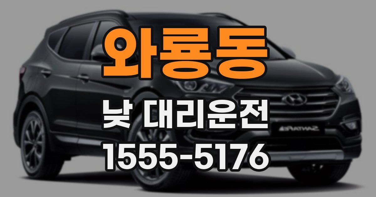 와룡동 낮 대리운전