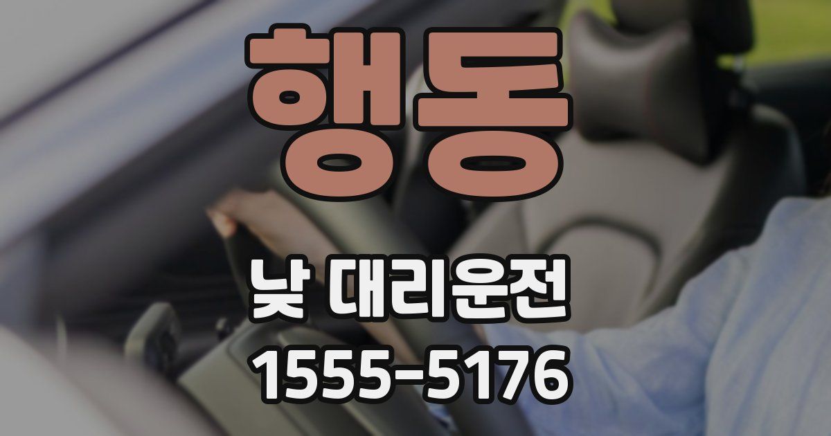 행동 낮 대리운전