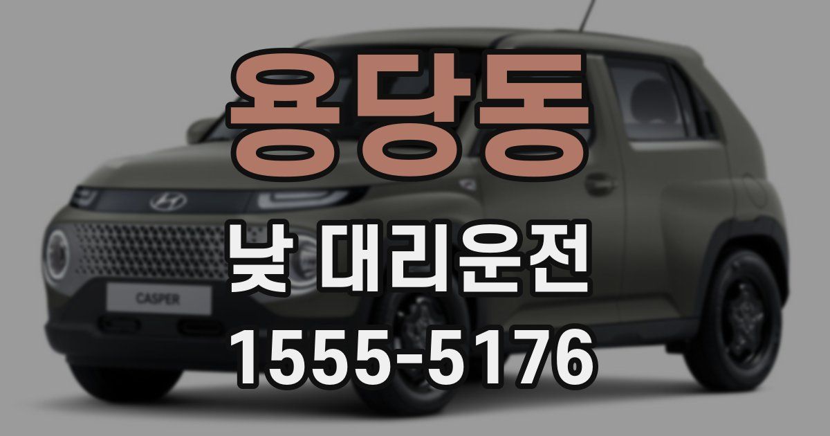 용당동 낮 대리운전