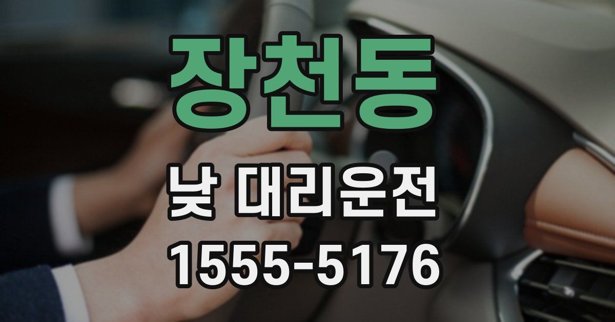 장천동 낮 대리운전