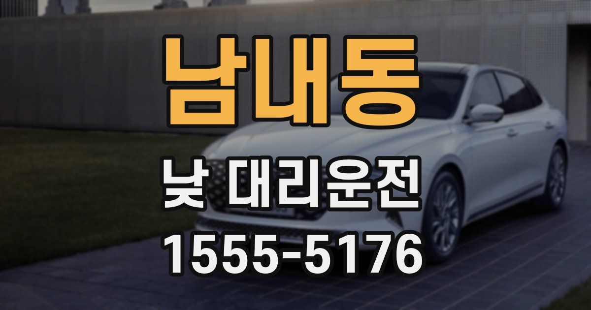 남내동 낮 대리운전