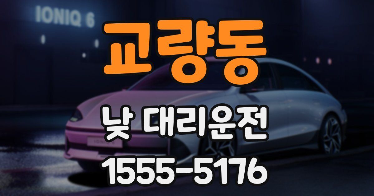 교량동 낮 대리운전