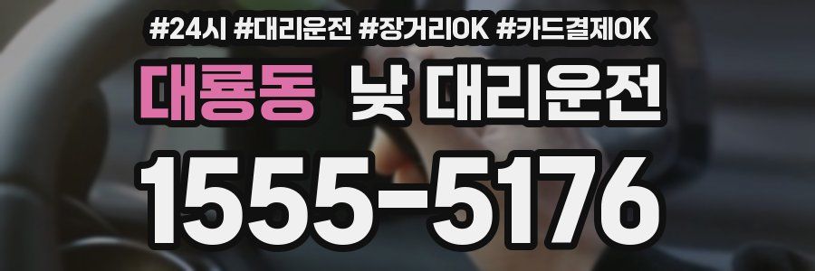 대룡동 낮 대리운전